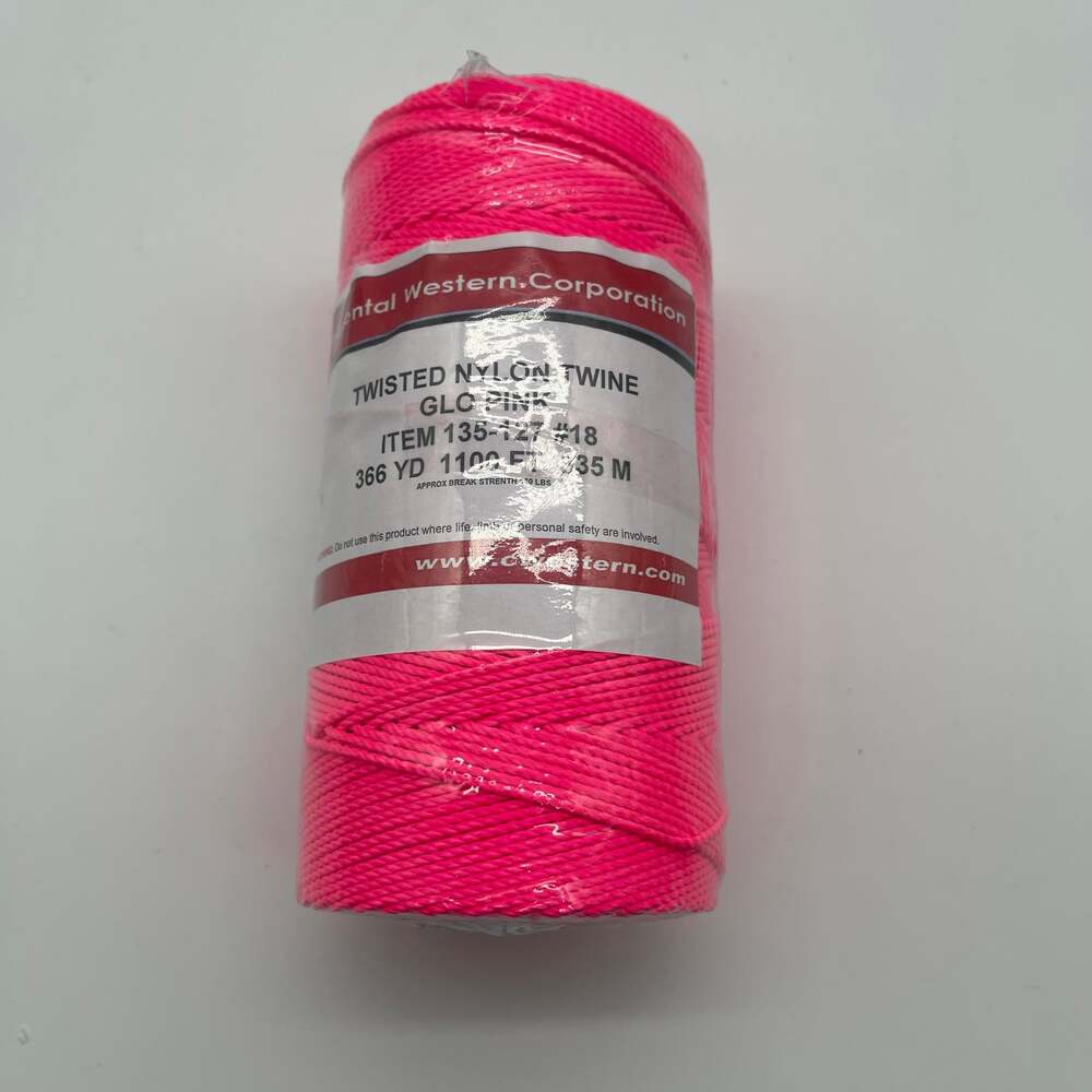 New CWC Braided Mason Twine #18 1100 ft,‎ Glow Pink 134-137